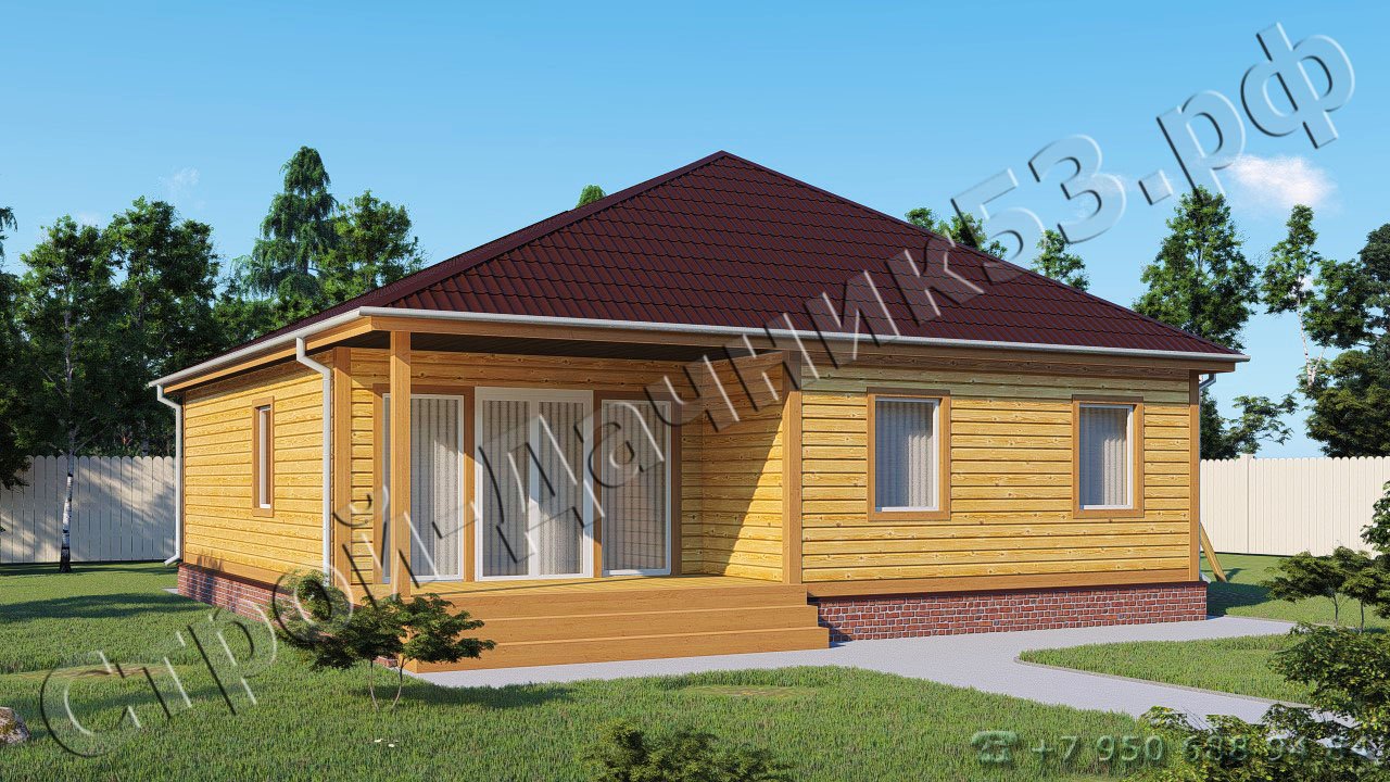  Проект каркасно-щитового дома Д–36