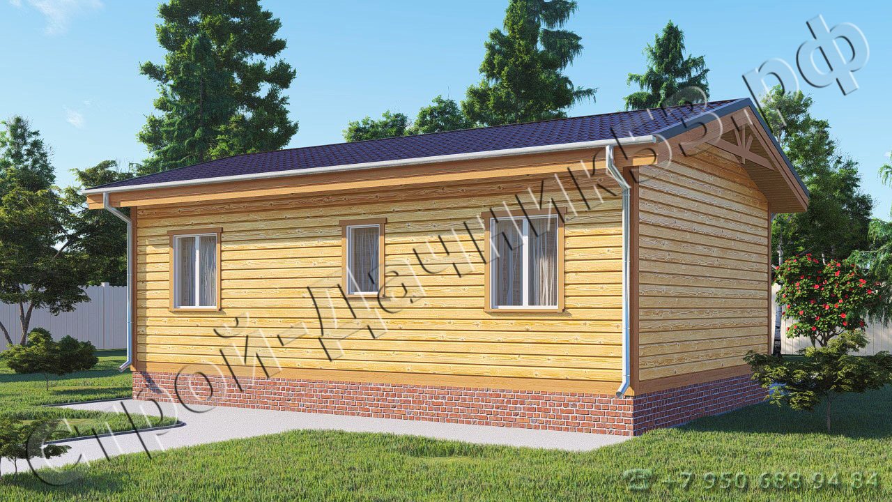 Проект каркасно-щитового дома Д–37