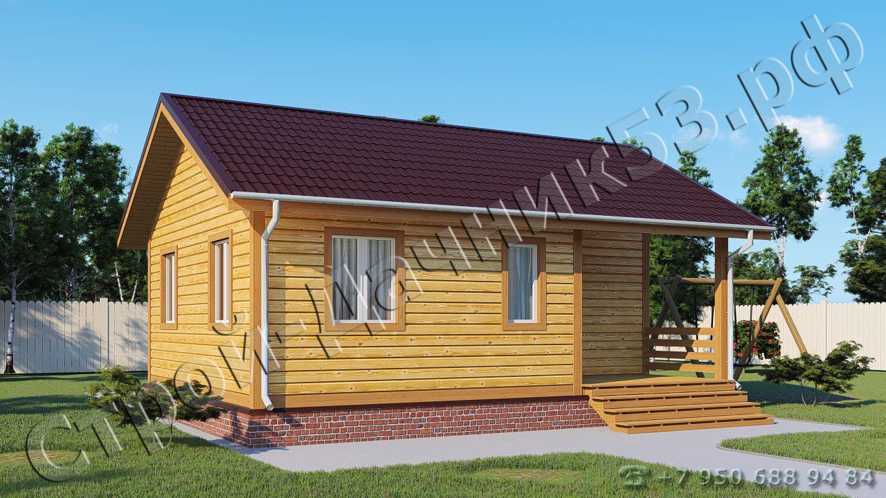 Проект каркасно-щитового дома Д–38