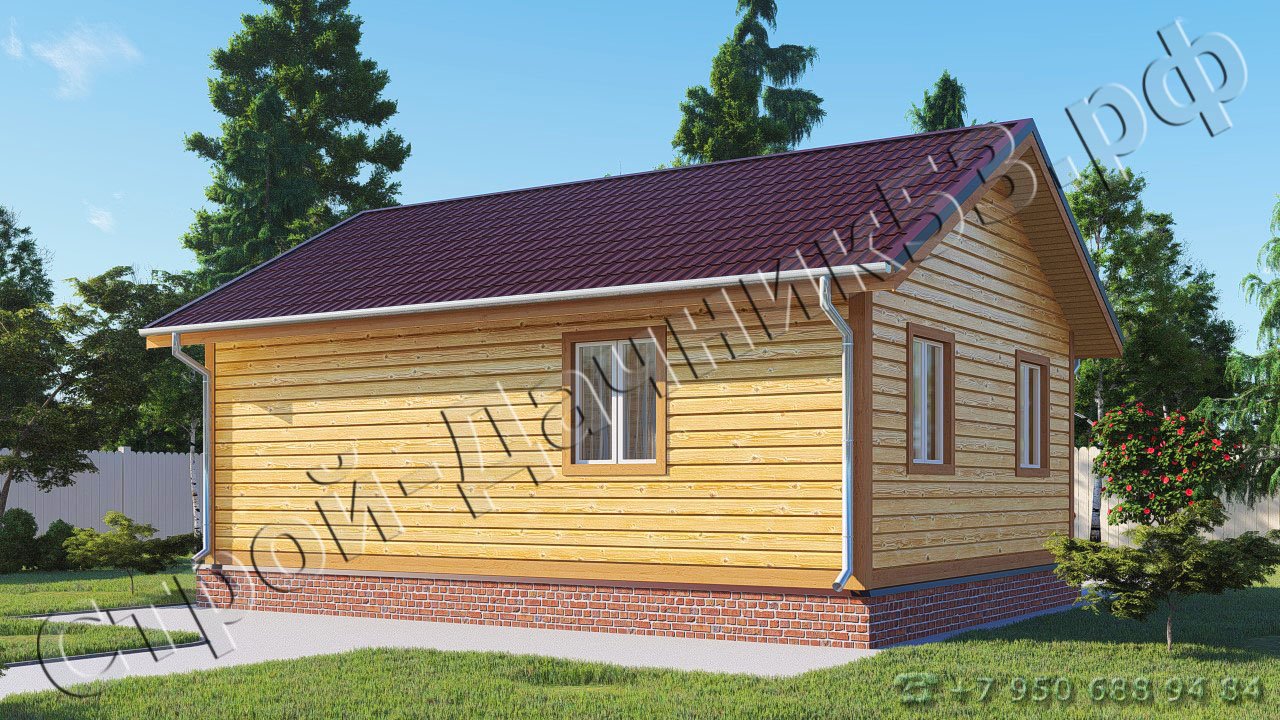 Проект каркасно-щитового дома Д–38