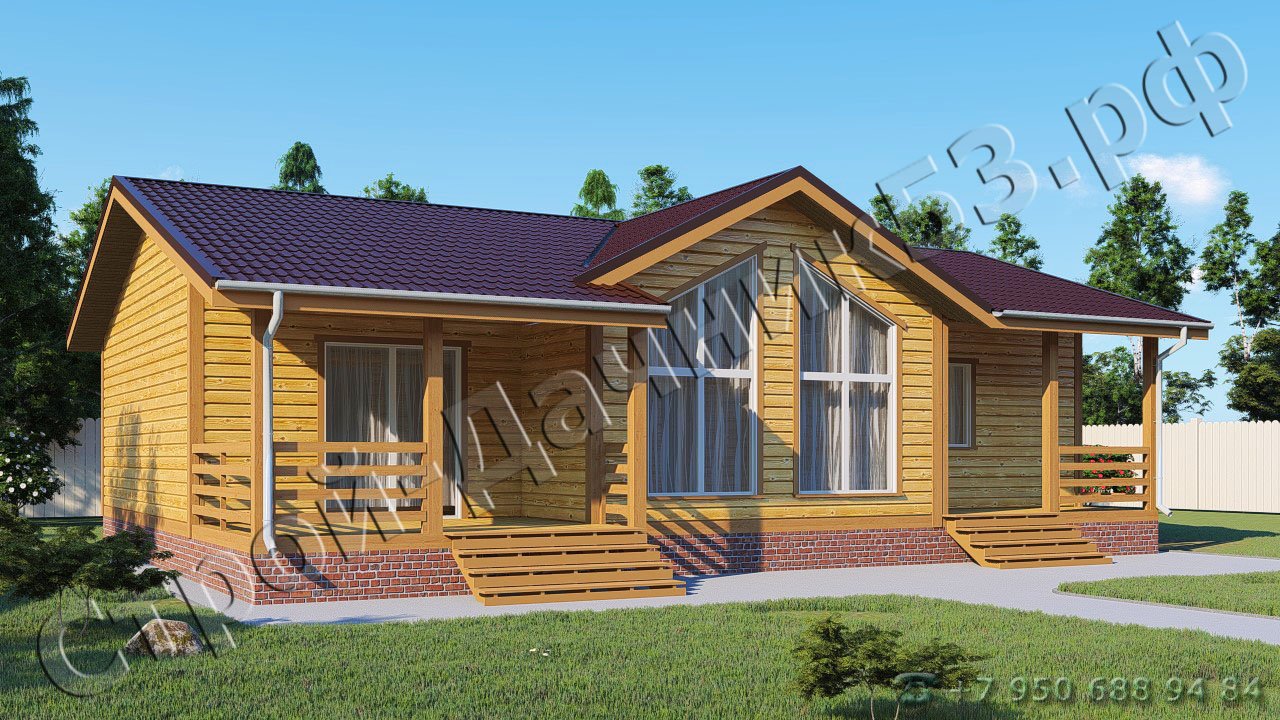 Проект каркасно-щитового дома Д–39