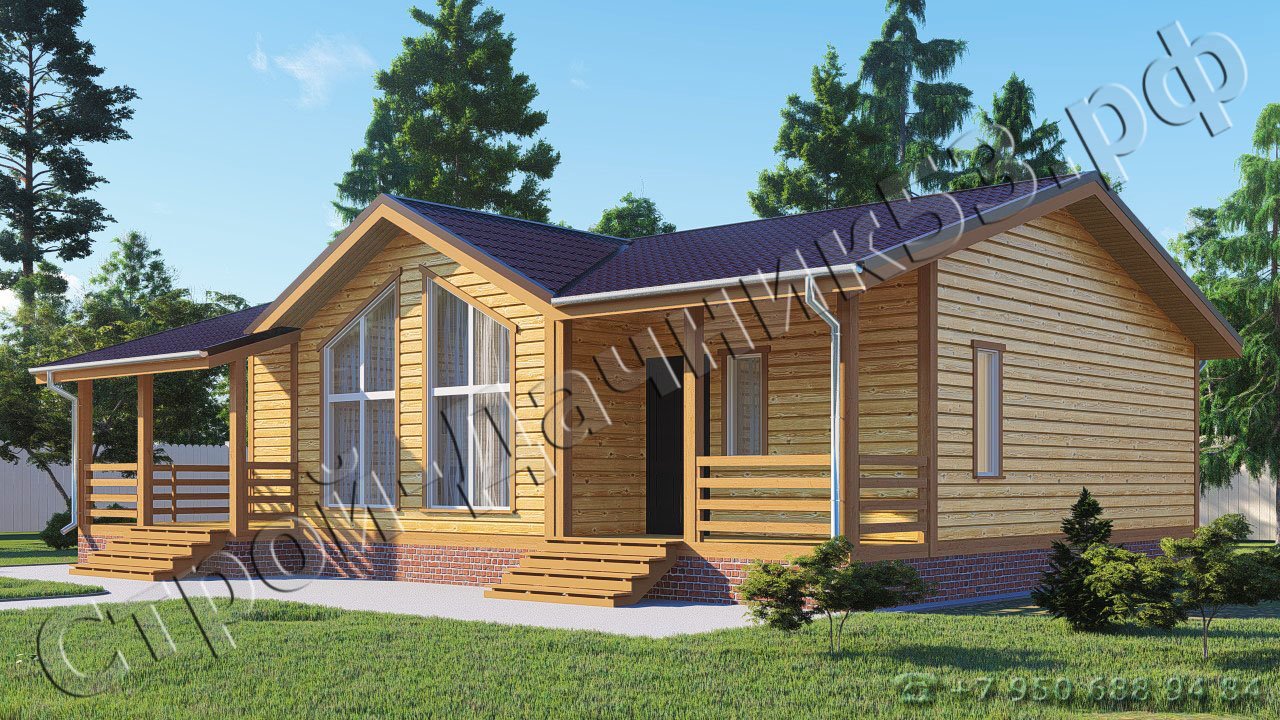 Проект каркасно-щитового дома Д–39