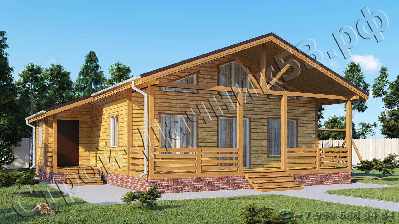 Проект каркасно-щитового дома Д–40