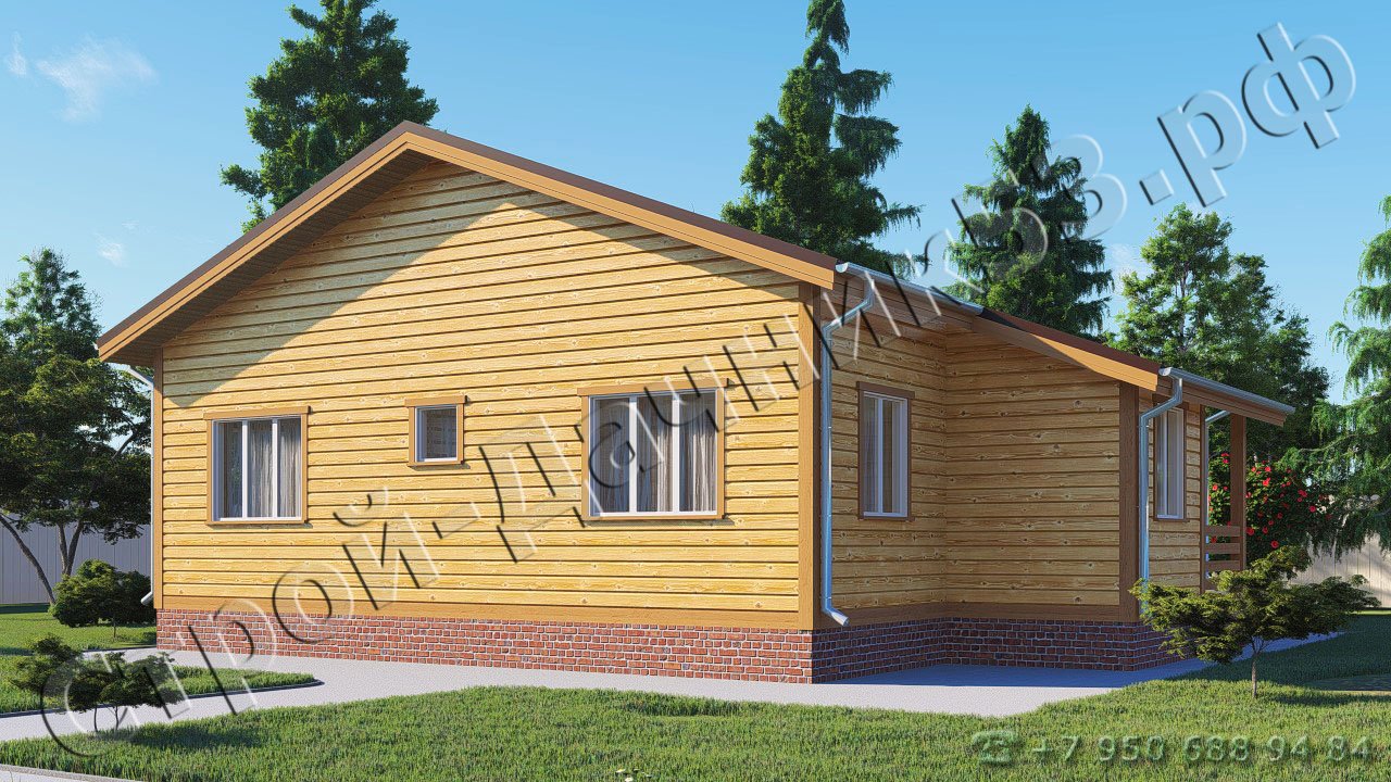 Проект каркасно-щитового дома Д–40