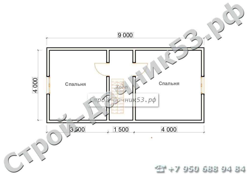 Проект дома К-28, план 2-го этажа