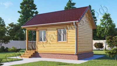 Проект каркасно-щитового дома Д–74