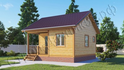 Проект каркасно-щитового дома Д–32