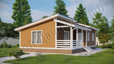 Проект каркасно-щитового дома Д–122