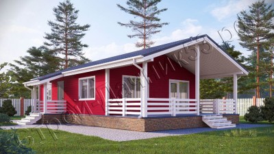 Проект каркасно-щитового дома Д–65