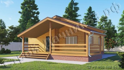 Проект каркасно-щитового дома Д–35