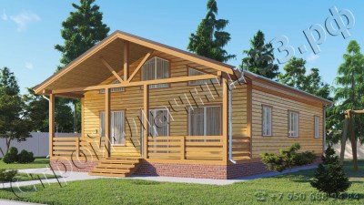 Проект каркасно-щитового дома Д–40