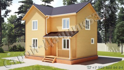 Проект каркасно-щитового дома Д–11