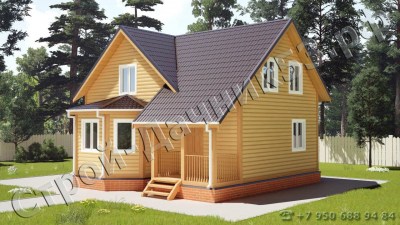 Проект каркасно-щитового дома Д–12