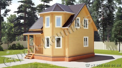 Проект каркасно-щитового дома Д–7