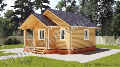 Проект каркасно-щитового дома Д–26